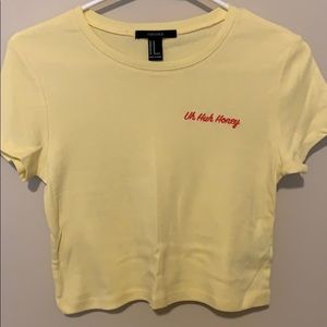 Forever 21 uh huh honey cropped t-shirt